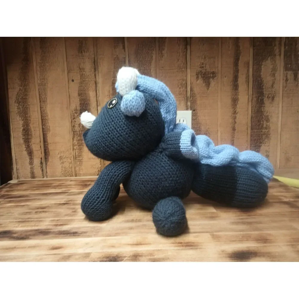 Hand Crochet Blue Dragon Stuffed Animal Plush Toy Amigurumi Homemade‎ 12